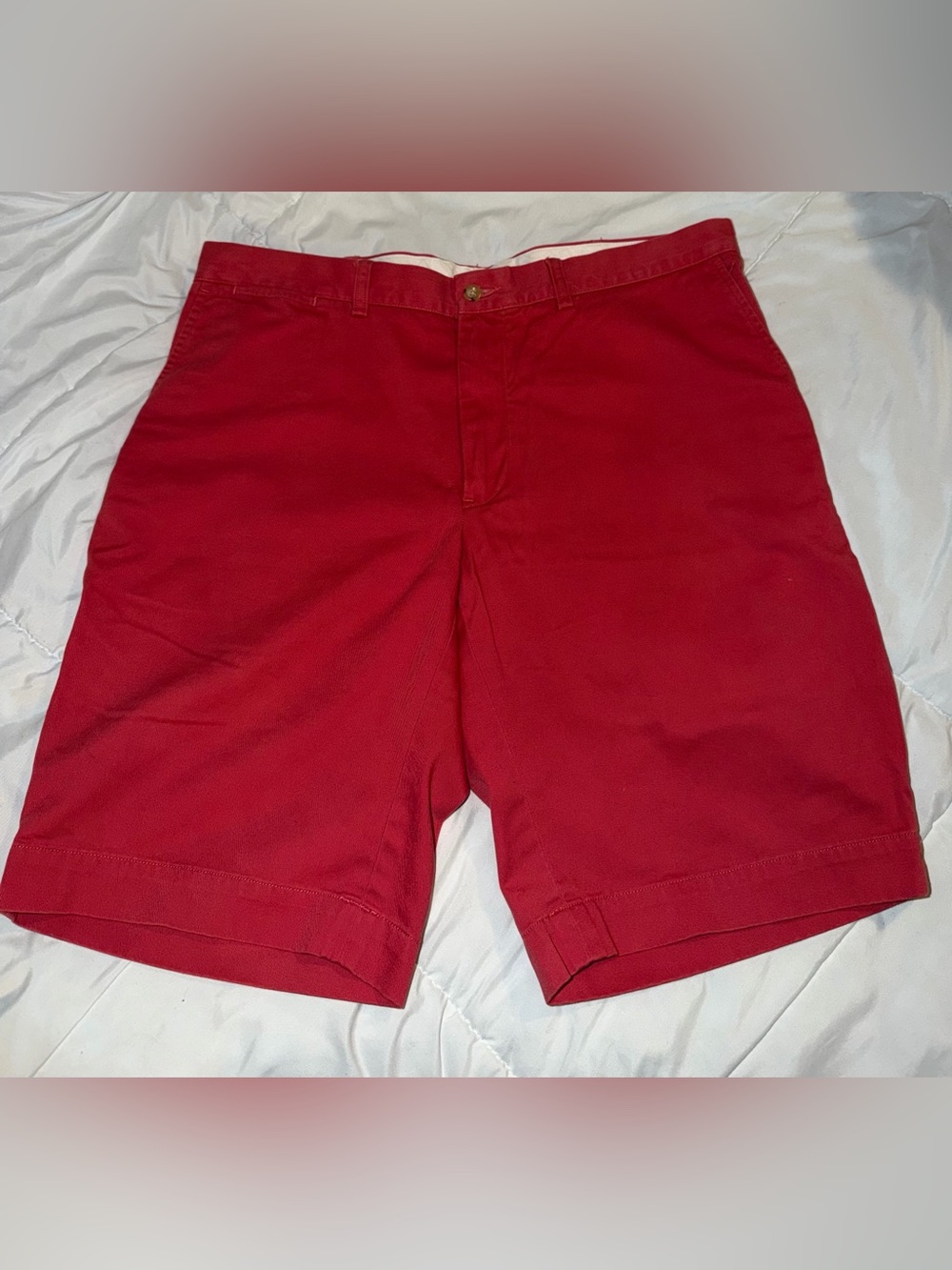 Ralph Lauren orange /red Flat-Front Cotton Shorts